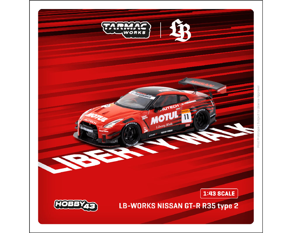 PREORDEN* Tarmac Works 1:43 LB-WORKS NISSAN GT-R R35 Type 2 Motul