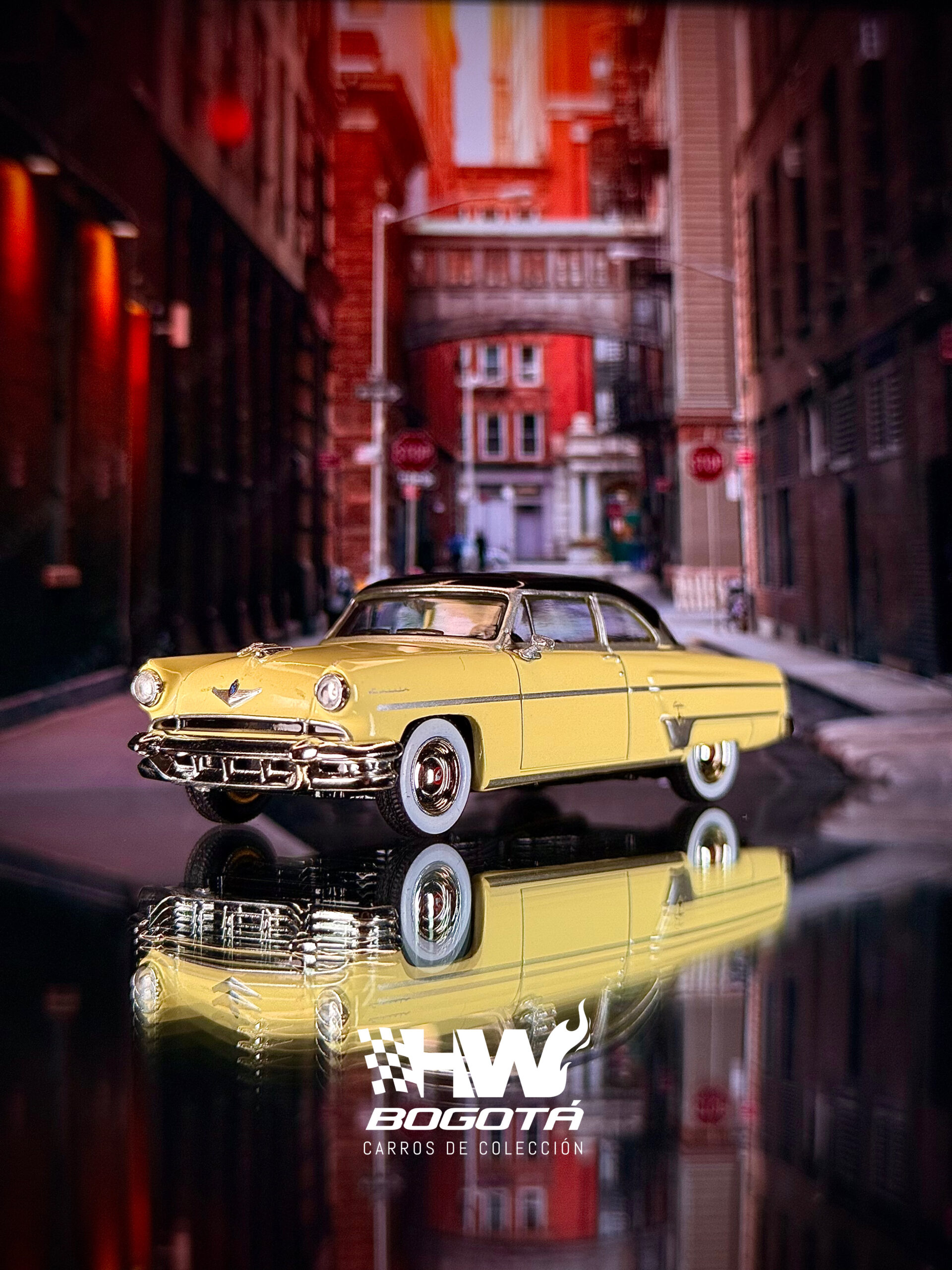 Mini GT 1:64 Lincoln Capri 1954 – Premier Yellow – Mijo Exclusives - Imagen 4