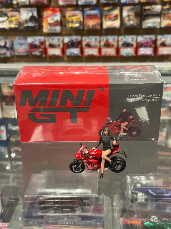 Mini GT 1:64 Ducati Panigale V4 S + Ducati Girl Figure - Imagen 2