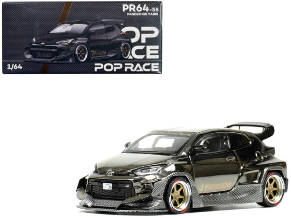 Pop Race 1/64 Toyota "Pandem" GR Yaris Dark Chrome