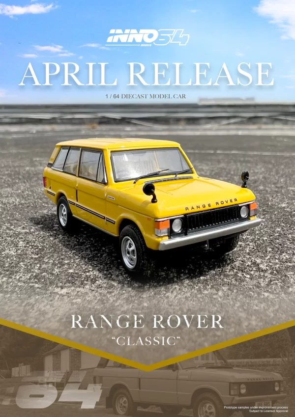 Inno64 1:64 Range Rover Classic Sanglow Yellow