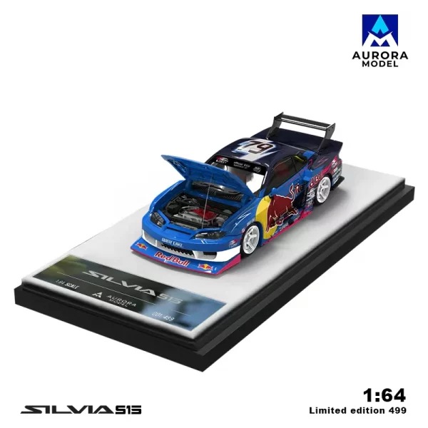 Aurora Model 1:64 Nissan Silvia S15 Red Bull Livery - Imagen 2