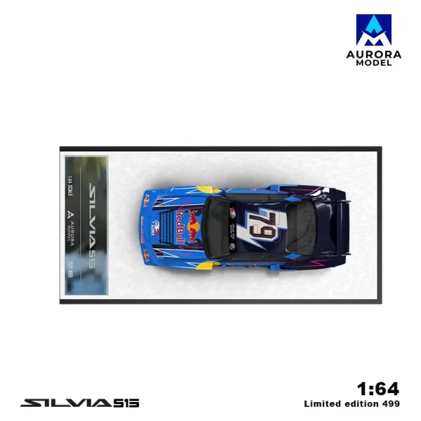 Aurora Model 1:64 Nissan Silvia S15 Red Bull Livery - Imagen 4