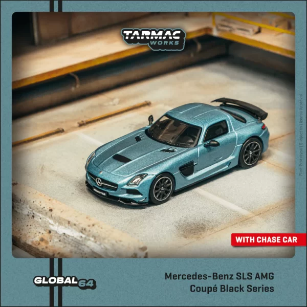 *PREORDEN* TARMAC WORKS GLOBAL64 1/64 Mercedes-Benz SLS AMG Coupé Black Series Matte Blue