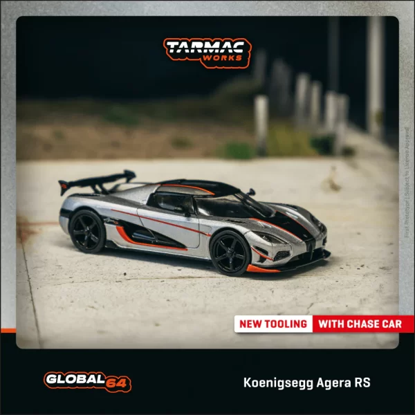 *PREORDEN* TARMAC WORKS GLOBAL64 1/64 Koenigsegg Agera RS Moon Silver / Black