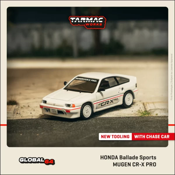 *PREORDEN* TARMAC WORKS GLOBAL64 1/64 HONDA Ballade Sports MUGEN CR-X PRO White