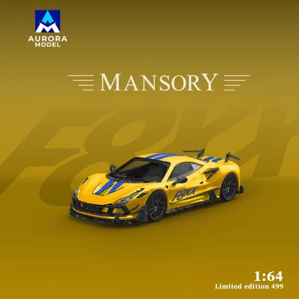 Aurora Model 1:64 F8 Tributo Mansory F8XX Amarillo - Imagen 2