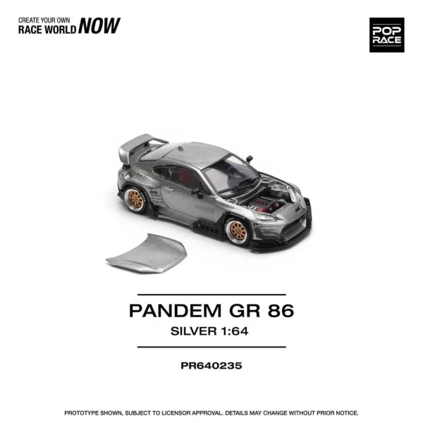 *PREORDEN* POPRACE 1/64 PANDEM GR86 - SILVER