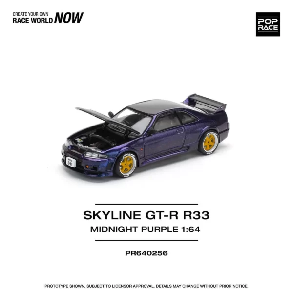 *PREORDEN*  POPRACE 1/64 SKYLINE GT-R R33 NISMO MIDNIGHT PURPLE