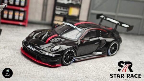 Star Race 1:64 Porsche 911 GT3 R - Black - Imagen 3