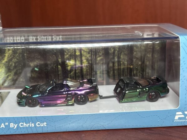 1:64 Finclassically - Honda NSX TRA NSXTRA by Chris Cut Chrome Pearl con accesorios - Imagen 4