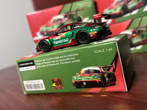 Sparky 1/64 Porsche 992 911 GT3 R Macau GT Cup 2023 - Tsing Tao - Imagen 2