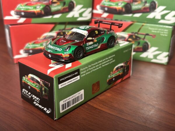 Sparky 1/64 Porsche 992 911 GT3 R Macau GT Cup 2023 - Tsing Tao - Imagen 3