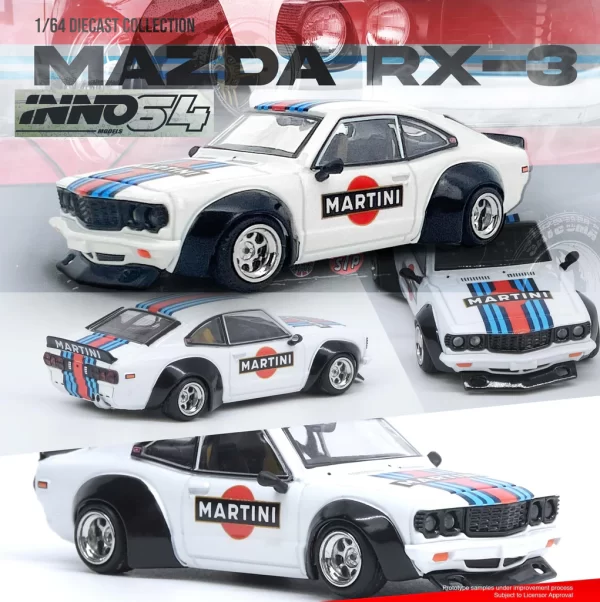 *PREORDEN* INNO64 1/64 MAZDA SAVANNA RX3 "MARTINI RACING" Livery