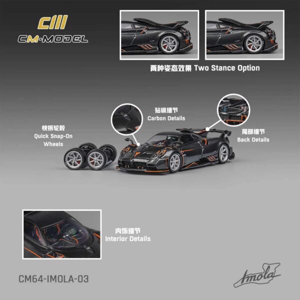 CM Model 1:64 Pagani Imola in Metallic Grey - Imagen 3