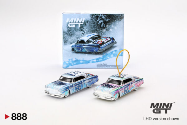 Mini GT 1/64 Lincoln Capri Christmas Hot Rod FIRMADOS por Tim Sadchikov 2024 Christmas Edition Limited 9999pcs - Imagen 2
