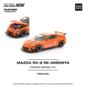 *PREORDEN* POPRACE 1/64 MAZDA RX-8 RE-AMEMIYA CHROME ORANGE