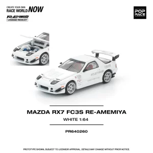 *PREORDEN* POPRACE 1/64 MAZDA RX7 FC3S RE-AMEMIYA WHITE
