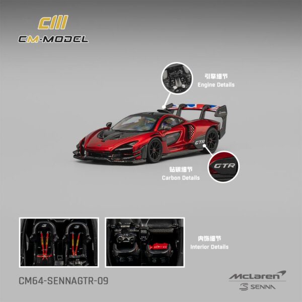 *PREORDEN* CM MODEL 1/64 Mclaren Senna GTR Metallic Red CM64-SennaGTR-09