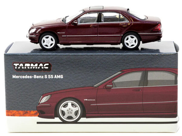 Tarmac Works 1/64 Mercedes-Benz S55 AMG (Bordeaux Red Metallic) - Imagen 2