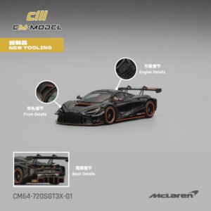 *PREORDEN* CM MODEL 1/64 Mclaren 720SGT3X Black