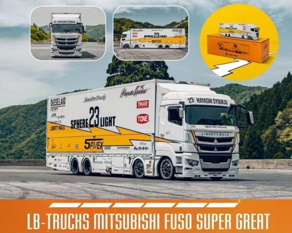 GCD x LWBK Mitsubishi Fuso Super Great LBWK Sphere Light #23 Truck 1:64 - Imagen 4