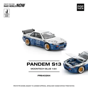 *PREORDEN* POPRACE 1/64 PANDEM SILVIA S13 MOONTECH BLUE