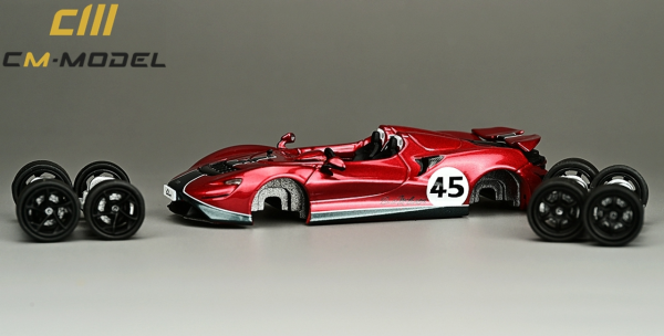 CM Model 1:64 Mclaren Elva (Metallic Red) con Ruedas Extra - Imagen 2