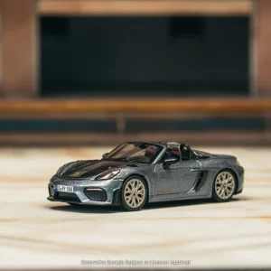 Minichamps X Tarmac Works 1/64 Porsche 718 Spyder RS Vanadium Grey Metallic - COLLAB64 Limitado a 1776 unds