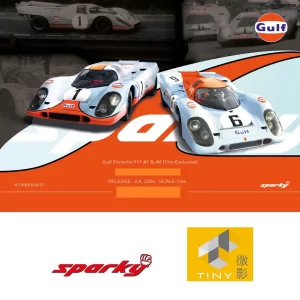 SPARKY x TINY 1/64 Gulf Porsche 917 #1 & 6