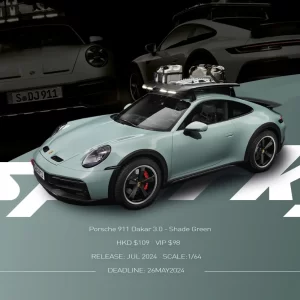 Sparky 1/64 2023 Porsche 911 Dakar 3.0 - Shade Green (Tiny Exclusive)
