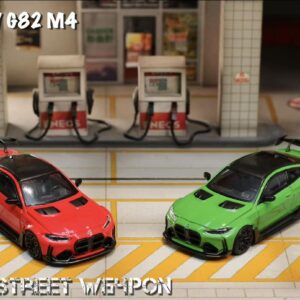 *PREORDEN* Street Weapon 1:64 BMW M4 G82 Adro Bodykit (Naranja o Verde)