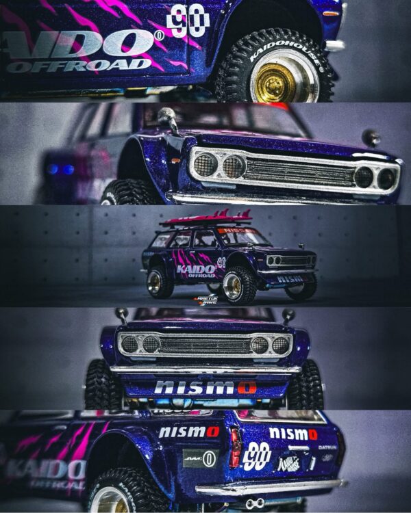 Kaido House x Mini GT 1:64 Datsun 510 4×4 Wagon Kaido Offroad V2 – Purple