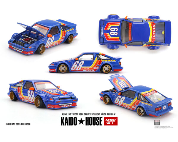 *PREORDEN* Kaido House x Mini GT 1:64 Toyota AE86 Sprinter Trueno Kaido Racing V1- Blue