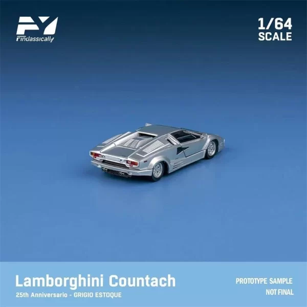 Finclassically 1:64 Countach 25TH Anniversario GRIGIO - Imagen 2