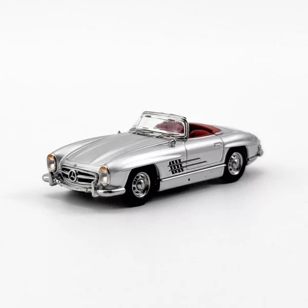 YS 1/64 Scale Mercedes-Benz 300SL Roadster Silver - Imagen 2