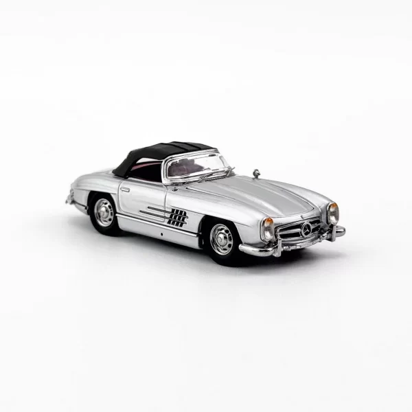 YS 1/64 Scale Mercedes-Benz 300SL Roadster Silver - Imagen 3
