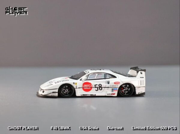 Ghost Player x Street Weapon Ferrari F40 LBWK Blanco #58 - Imagen 3