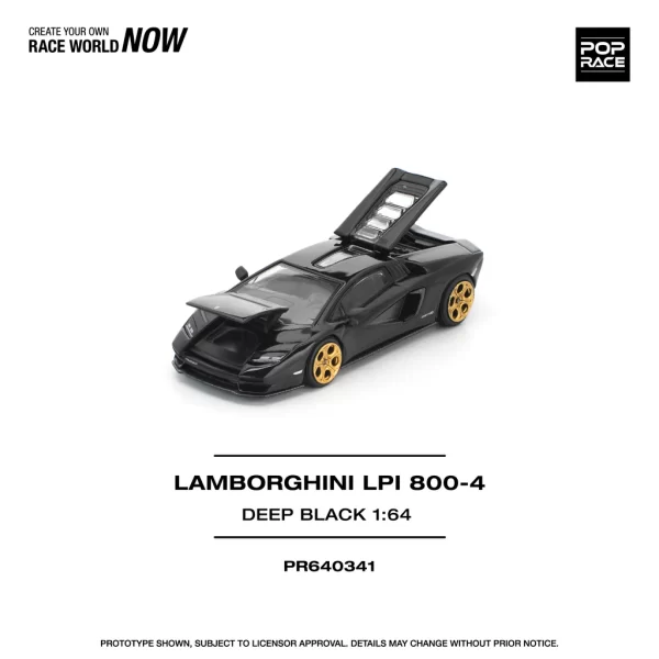 *PREORDEN* POPRACE 1/64 LAMBORGHINI COUNTACH LPI 800-4 DEEP BLACK