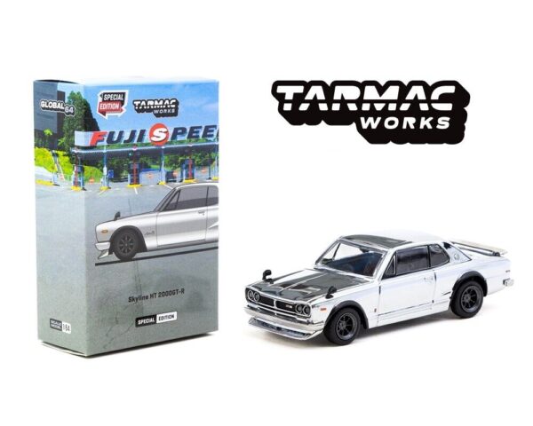 Tarmac Works 1:64 Nissan 2000 GT-R (KPGC10) Fuji Speed Silver Chrome - Imagen 2