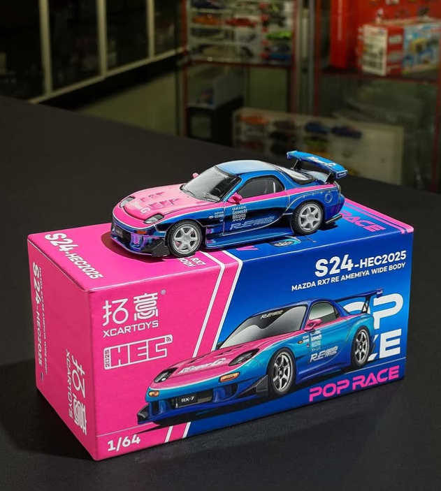 PORPACE HEC 2025 1/64 MAZDA RX7 RE AMEMIYA Hobby Expo China 2025 - Imagen 2