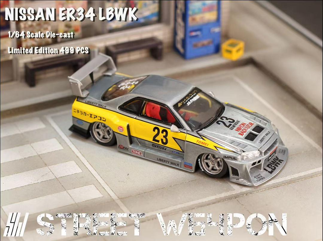Street Weapon 1:64 ER34 LBWK Super Silhouette Raw Metallic Limitado a 500 unds - Imagen 5