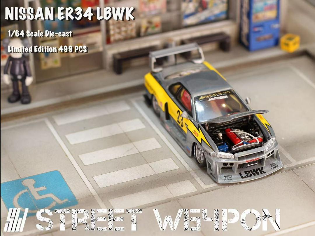 Street Weapon 1:64 ER34 LBWK Super Silhouette Raw Metallic Limitado a 500 unds - Imagen 4