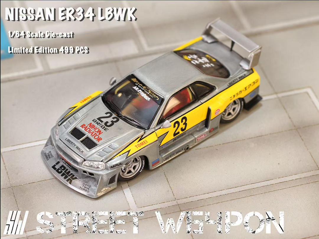 Street Weapon 1:64 ER34 LBWK Super Silhouette Raw Metallic Limitado a 500 unds - Imagen 2