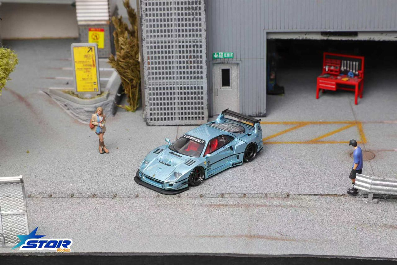 Star Model 1:64 Ferrari F40 LBWK Ice Blue