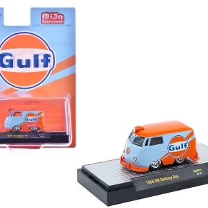M2 Machines 1/64 1960 Volkswagen Delivery Van Gulf Oil Light Blue and Orange