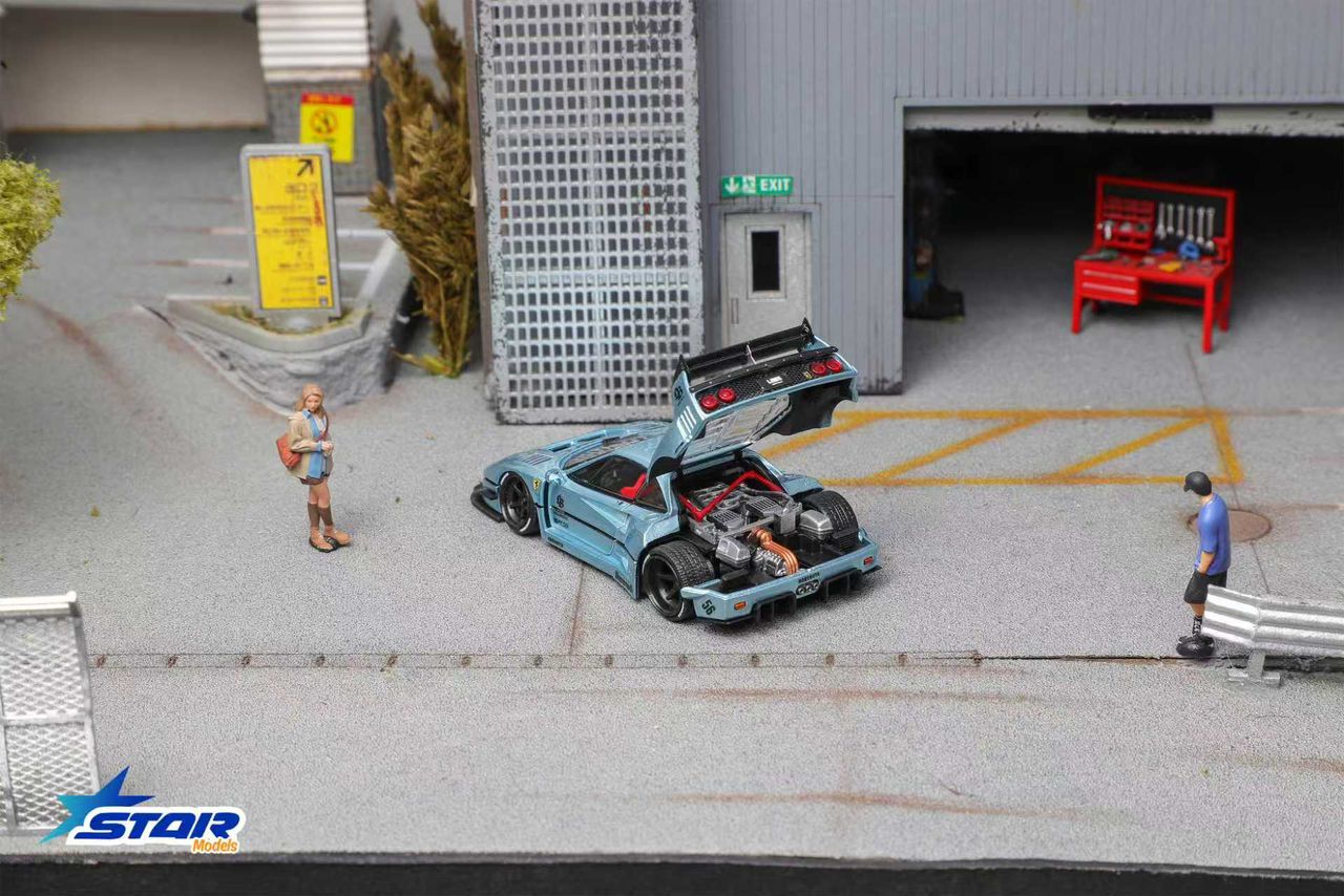 Star Model 1:64 Ferrari F40 LBWK Ice Blue - Imagen 2