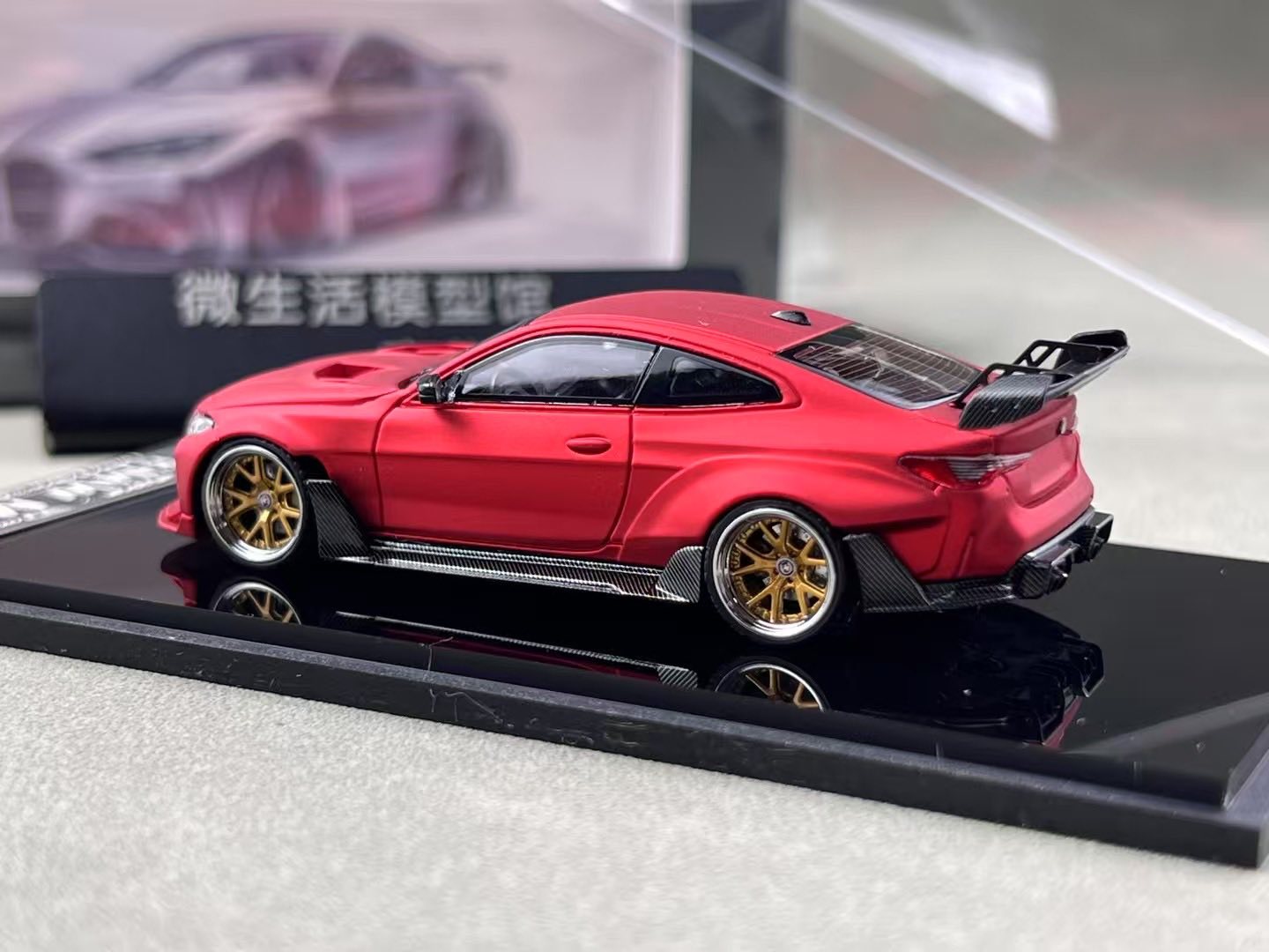 Street Warrior 1:64 BMW M4 Rojo satinado - Imagen 4