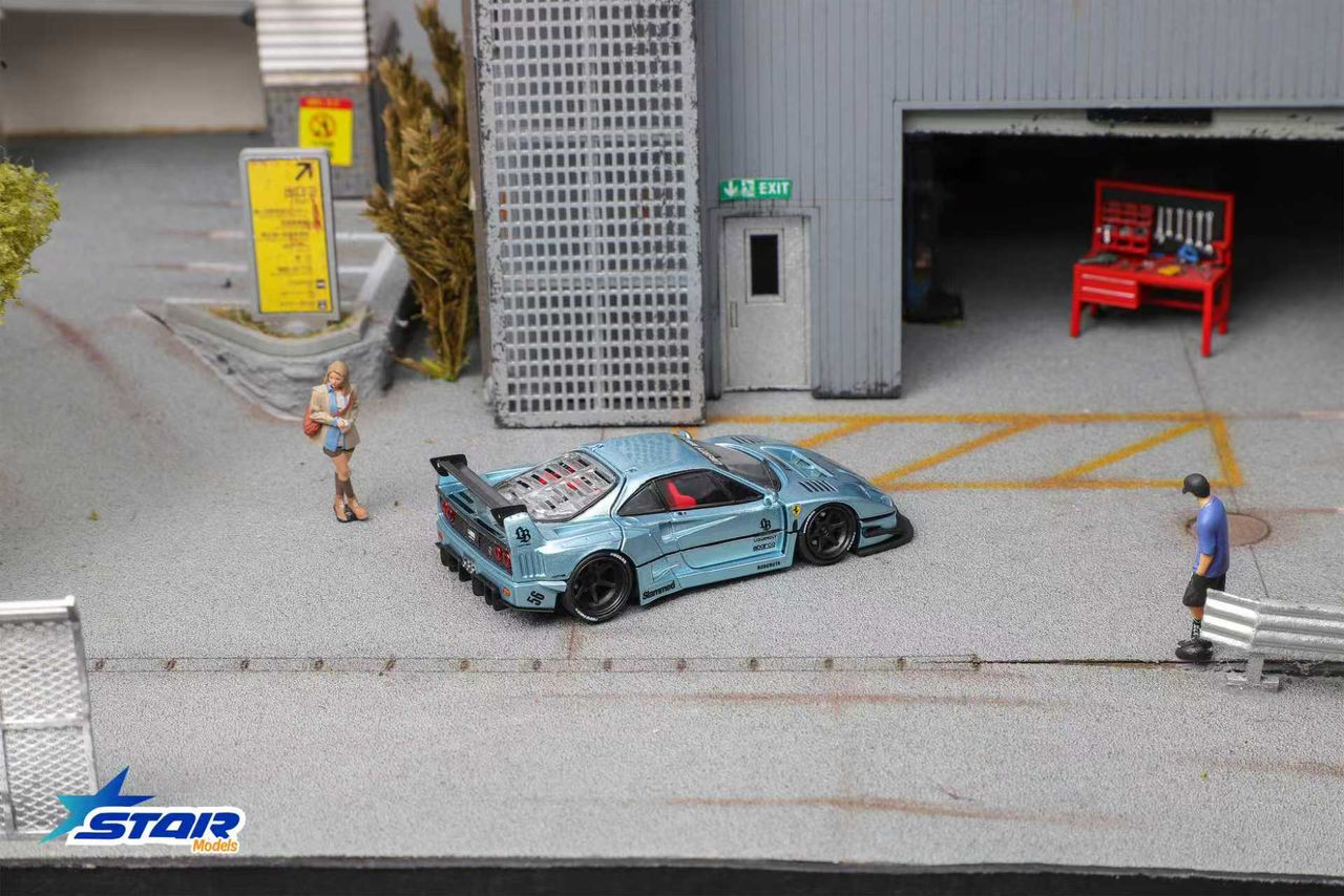 Star Model 1:64 Ferrari F40 LBWK Ice Blue - Imagen 3