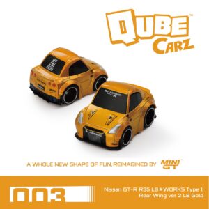 Qube Carz Nissan GT-R R35 LB★WORKS Type 1, Rear Wing ver 2 LB Gold